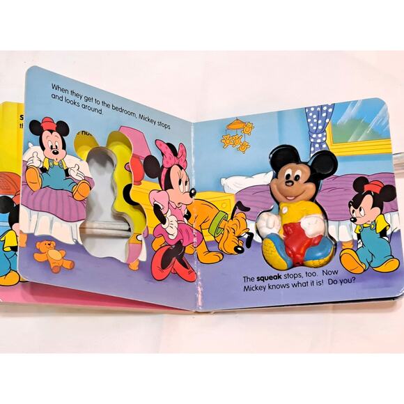 Disney's Follow That Squeak!  with Mickey Mouse (1993 Board Book) - Picture 4 of 7